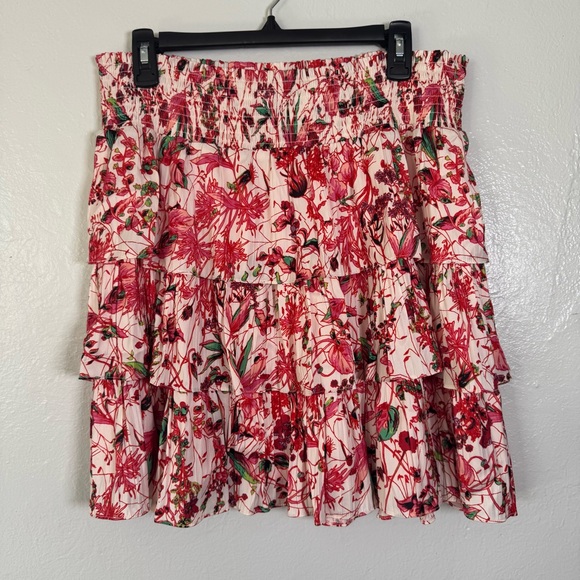 Anthropologie Floral Ruffled Tired Skirt New - Picture 5 of 11